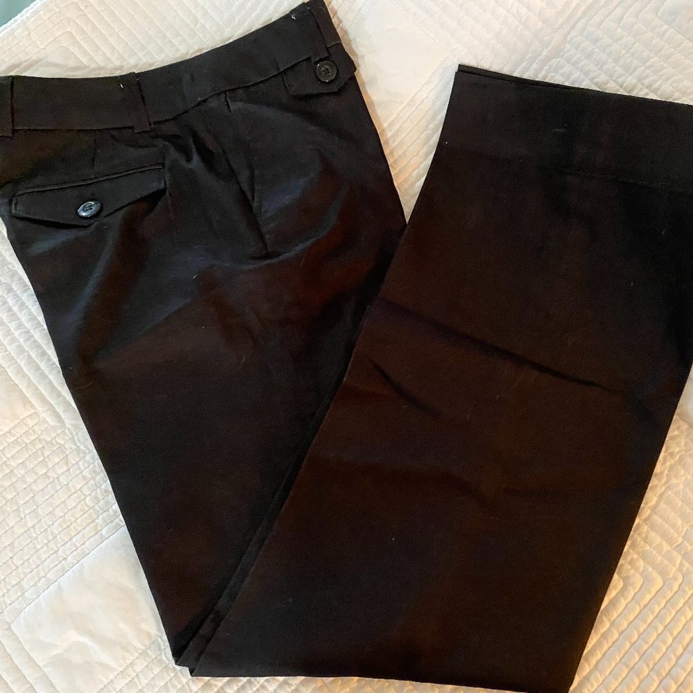 EUC DaLia Collection Black Cotton Dress Slacks~4